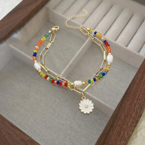 O1CN01PJntGC1HOAckJ3q7q__2212813880747-0-cib Wholesale Jewelry Daisy Multicolored Rope Alloy Bracelet