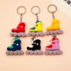 Wholesale Simulation Roller Skates PVC Soft Plastic Creative Key Chain