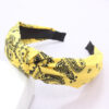 Wholesale Cashew Flower Vintage Wide Edge Fabric Headband