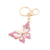 Wholesale Colorful Diamond Hollow Butterfly Metal Keychain