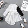 O1CN01PMWscL1ZPh2zQAfwp_2464683187-0-cib Wholesale Kids Stitching Irregular Shirt Dress Cotton Baby Clothes
