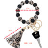 Wholesale Colorful Silicone Bead Tassel Beaded Wrist Keychain