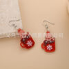 Wholesale Christmas s925 Silver Needle Acrylic Elk Snowman Earrings