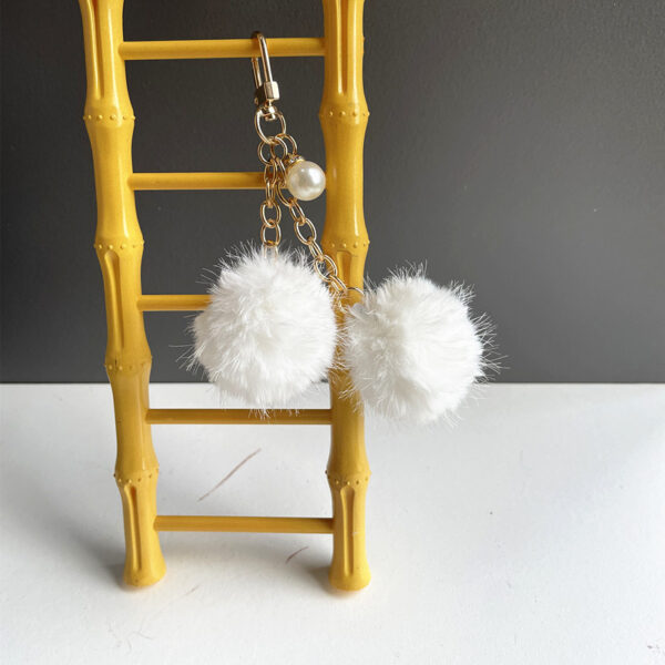 Wholesale Cute Pearl Candy Plush Ball Bags, Keychain Pendants