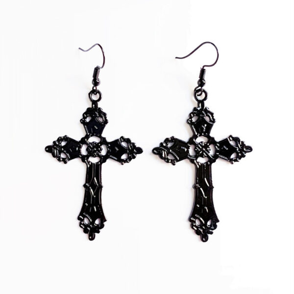 Wholesale Vintage Gothic Cross Alloy Earrings