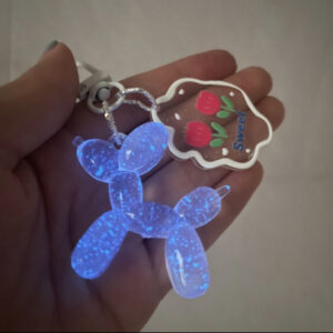 Wholesale Acrylic Luminous Star Air Balloon Dog Keychain