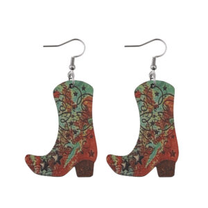 Western cowboy boots earrings 3