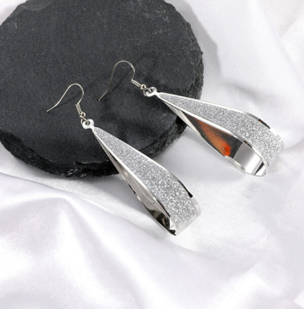 Wholesale Frosted Waterdrop Alloy Earrings