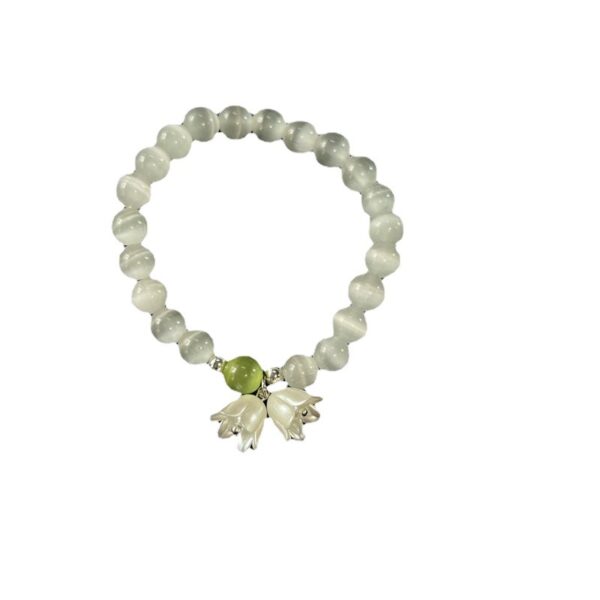 Wholesale Jewelry Pink Lily of the Valley Tulip Artificial Crystal Bracelet