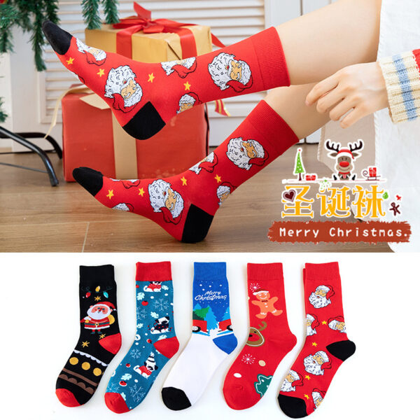 O1CN01PTPNsd27HcvlbrIqn_2201479467772-0-cib Wholesale Christmas Socks Snowman Santa Claus Cartoon Mid-calf Socks