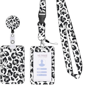 Classic black and white leopard print