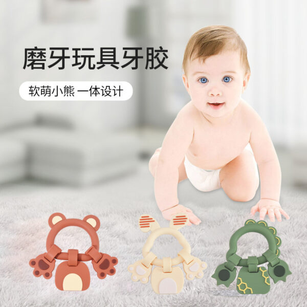 Wholesale Baby Bracelet Silicone Teething Stick Bear Rabbit Teether