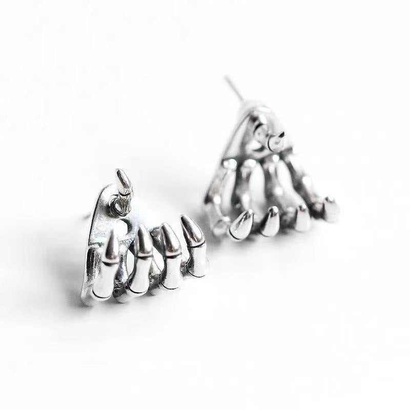 Wholesale Gothic Retro Skull Alloy Earrings