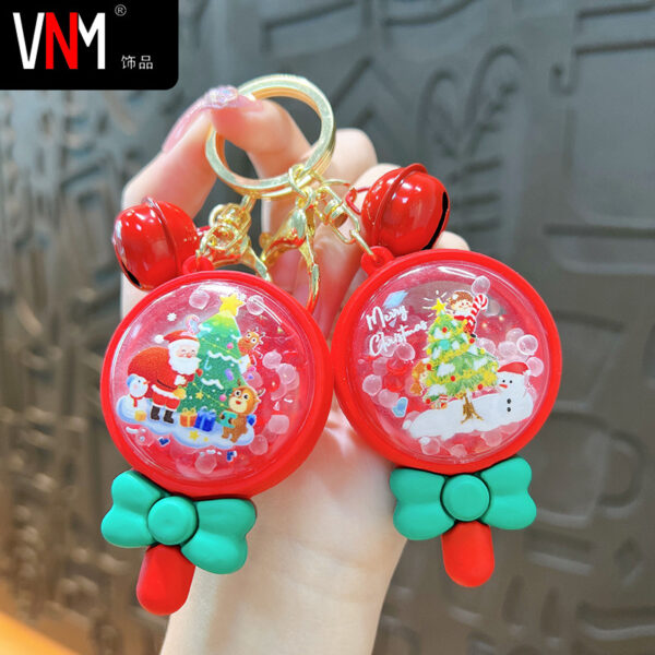 Wholesale Aromatherapy Christmas Fragrance Beads Santa Silicone Keychain