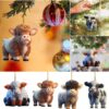 Wholesale Cute Cartoon Cattle Christmas Tree Decorations Acrylic Decorations