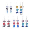 Wholesale Sports Style Baseball, Rugby, Basketball, Football, Long Wooden Earrings
