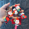 Wholesale Santa Silicone Keychain Christmas Gift