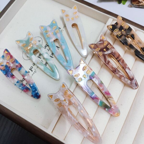 Wholesale of Cute and Sweet Cat Acetic Acid Board Hair Clips