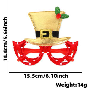 Berry gold hat glasses