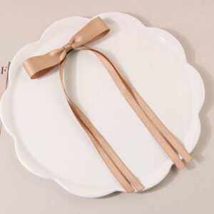 Polyester cotton ribbon khaki 8G duckbill clip