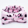 Wholesale Leopard Bow Coral Fleece Headband