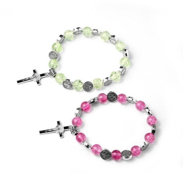 Wholesale Cross Colored Artificial Crystal Bracelet
