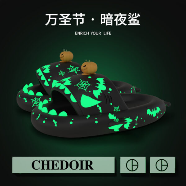 Wholesale EVA Halloween Pumpkin Shark Slippers