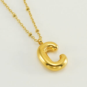 Gold letter C (with chain)