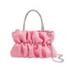 O1CN01PhYTdL1i0o9cLJZMV_2213333414351-0-cib Wholesale Rhinestone Candy Color Pleated Shoulder Small Square Bag