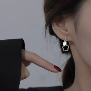 Wholesale Hollow Flower 925 Silver Needle Alloy Earrings