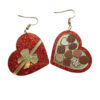 Wholesale Valentine's Day Love Heart Rocket Gift Box Ice Cream Burgundy Retro High-end Earrings