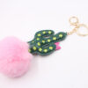 Wholesale Cactus Alloy Fur Ball Keychain