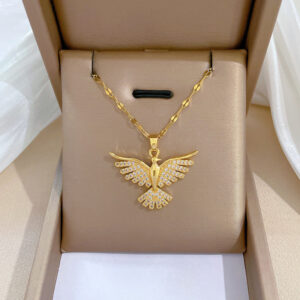 Wholesale Phoenix Wings Stainless Steel Necklaces
