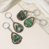 Wholesale St. Patrick's Day Green Water Drop Clover Wooden Keychain