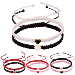 White black woven love bracelet