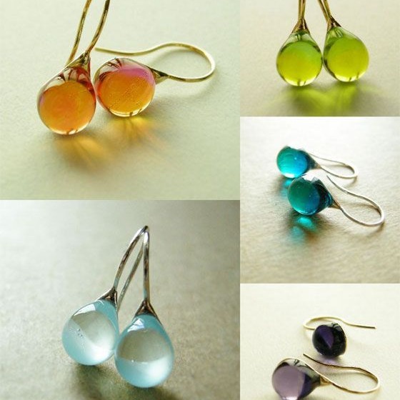 Wholesale Nine Colors Mosaic Opal Earrings