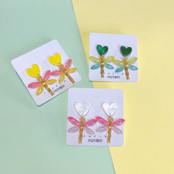 O1CN01PpYB9P2BSrELQw3ZQ_2210951808338-0-cib Wholesale Dragonfly Heart Acrylic Earrings