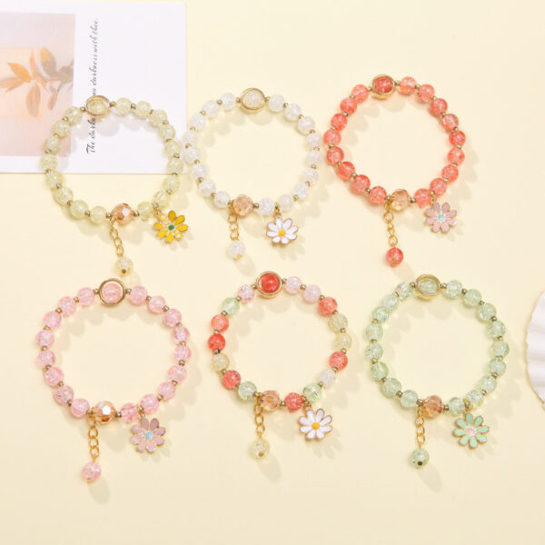 Wholesale Crystal Small Daisy Sun Flower Bracelet
