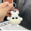 Wholesale Real Rex Rabbit Fur Small Briquette Elf Plush Keychain
