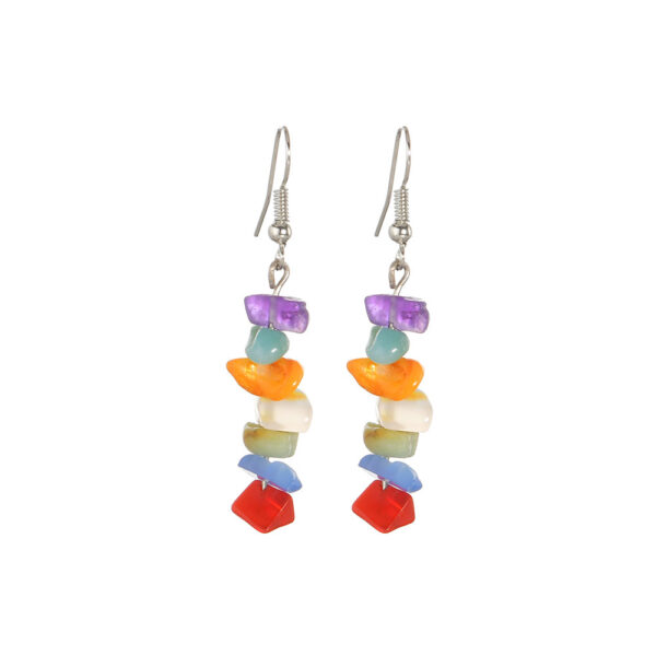 Wholesale Colorful Natural Gravel Earrings