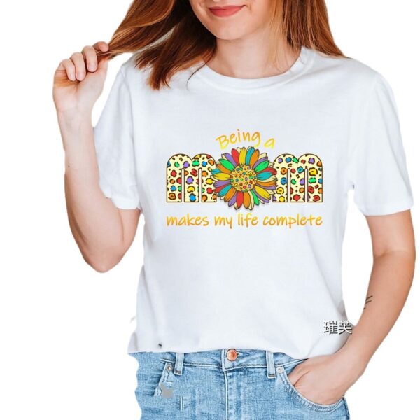 O1CN01Pt0VwN25n78z3UOQ3_2217291687570-0-cib Wholesale Mother's Day Printed Round Neck Modal Short Sleeves