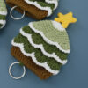 Wholesale Handmade Yarn Christmas Tree Hand Knitted Key Bag