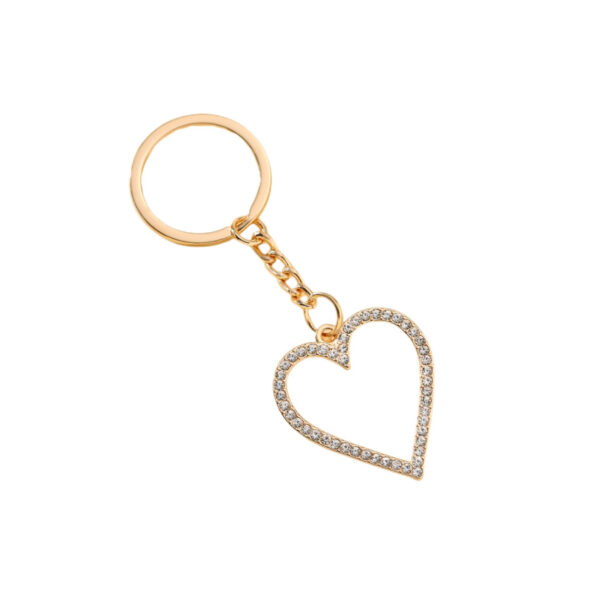 Wholesale Diamond Heart Metal Keychain