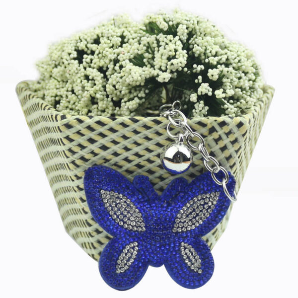 Wholesale Zinc Alloy Diamond Butterfly Keychain