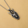 Wholesale Gothic Stainless Steel Sheep Head Skull Titanium Steel Necklace