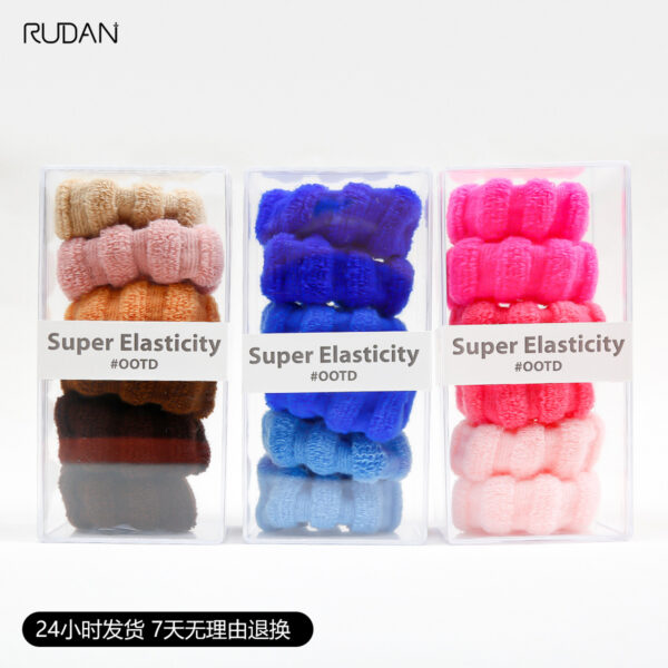 Wholesale Textile Wrinkle Small Size Fabric Hair Loop Rubber Band