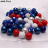 Wholesale 50pcs/pack American National Day Hue 20MM Acrylic Beads Mixed Color Mixed Style Bubblegum Beads