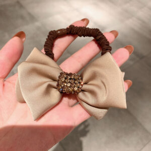 brown bow rhinestone