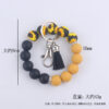 Wholesale Leopard Print Silicone Tassel Keychain