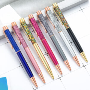 Wholesale Metal Colorful Gold Powder Quicksand Pen